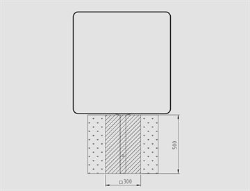 Terrasoft EPDM Polygon - nedstøbning