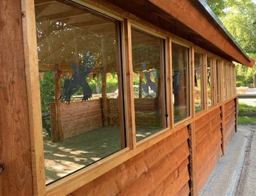 Plexiglas - eventuelt tilkøb til bålhytte