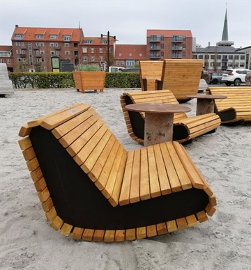 TimberChair stol (bred) - Smart vippemøbel i bæredygtig design - Byrumsmøbel