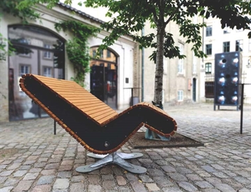 TimberChair stol (bred) - Smart vippemøbel i bæredygtig design - Byrumsmøbel