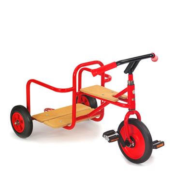 Trehjulet cykel med stor platform, sjovt trehjulet institutionskøretøj - Dansk produceret