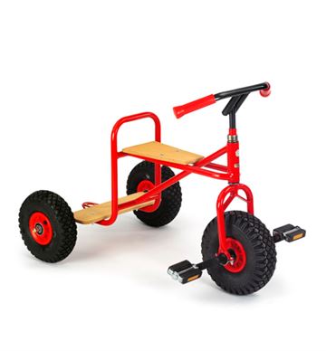 Trehjulet cykel fra Rose cykler. Cykel med lille platform og PU dæk. Til børn 4-10 år.