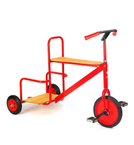 Trehjulet cykel med platform - sjov taxacykel til legepladsen fra Rose Cykler. Alder 9-90 år.