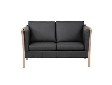Klassisk 2 personers tremmesofa i læder - flere varianter