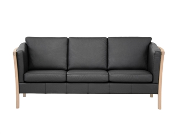Klassisk 3 personers tremmesofa i læder - flere varianter