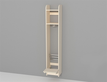Trolde garderobe med bænk - Klassisk børnegarderobe 1 rum / sektion