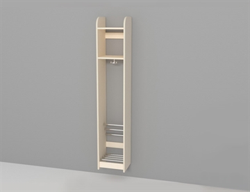 Trolde garderobe uden bænk - Klassisk børnegarderobe 1 rum / sektion