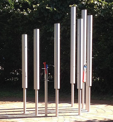 Tubular Bells, 7 tonerør til musiklegepladser, sansehaver mfl. - Udendørs musikinstrumenter