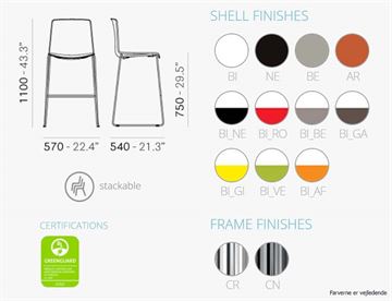 Tweet stabelstole 899 - Specifikationer