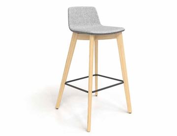Twist&SIT barstol med ben i træ - Højstol i dansk design