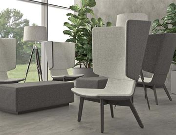 Højrygget lænestol / loungestol - dansk design