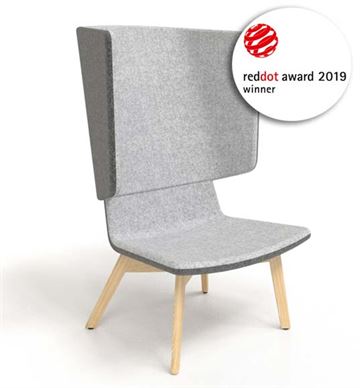 Twist&SIT højrygget lænestol med træben - Dansk design