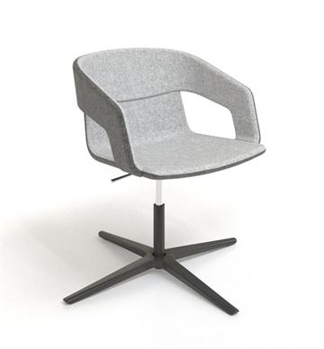 Twist&SIT lænestol med 4-stjernet base og justerbar højde - Dansk design
