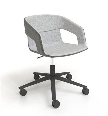 Twist&SIT lænestol med hjul og justerbar højde - Konferencestol i lækkert dansk design
