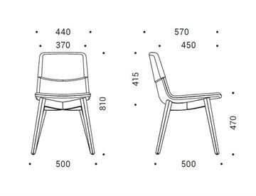 Twist&SIT konferncestol / mødestol med træben - Mål