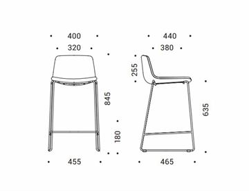 Twist&SIT stabelbar højstol (SH 63,5 cm) - mål