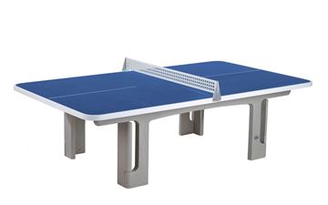 Udendørs Bordtennisbord i polymer beton med runde hjørner - Blå