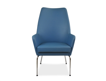 Uni høj lænestol m. metalstel