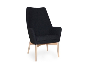 Uni høj lænestol m. træben - Alsidig stol, god til både bl.a. pleje- og sundhedssektoren