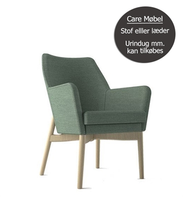 Uni lænestol m. træben - Care- og plejehjemsmøbel - Urinbarriere kan tilkøbes