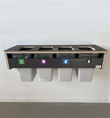 Affaldsstation til vægophæng - affaldssortering - kildesortering