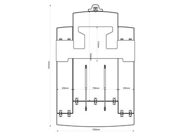 Væghængt klapbord 32/53 cm - lille