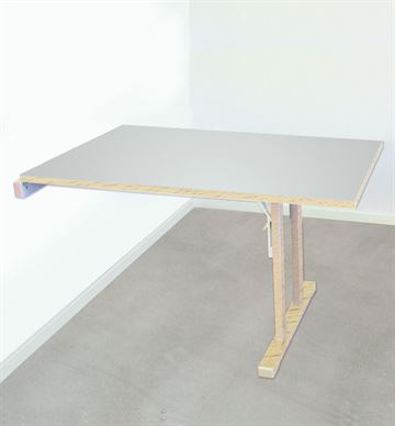 Væghængt bord med laminat - Klapbord til institutioner