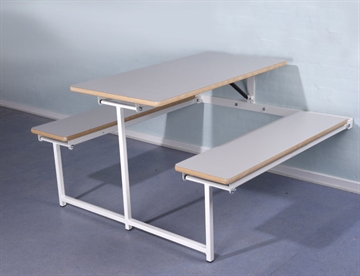 Væghængt klapbord - Skole bord-bænk til vægmontering - opklappeligt