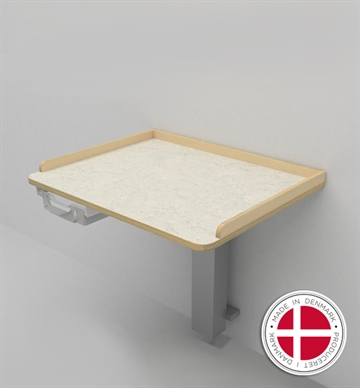 Væghængt puslebord m. hæve/sænke (uden vask) - Dansk produceret