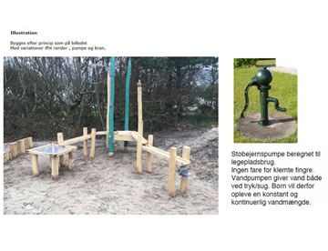 Vandleg med pumpestation mv. - opstilling