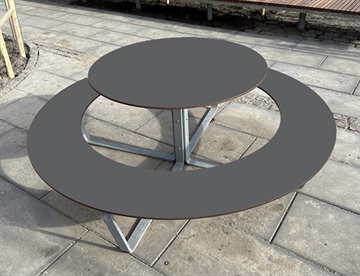 Smart rundt bord/bænkesæt Vega Picnic - Her i standard farve grå (Carbon grey)