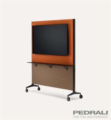 TV-skærmholder - Tilkøb til Ypsilon Connect skærmvægge fra Pedrali